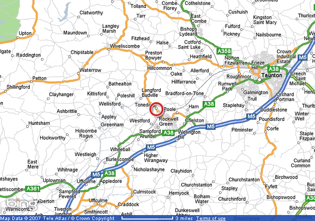 Tone Gate Motors, Wellington, Somerset - Location